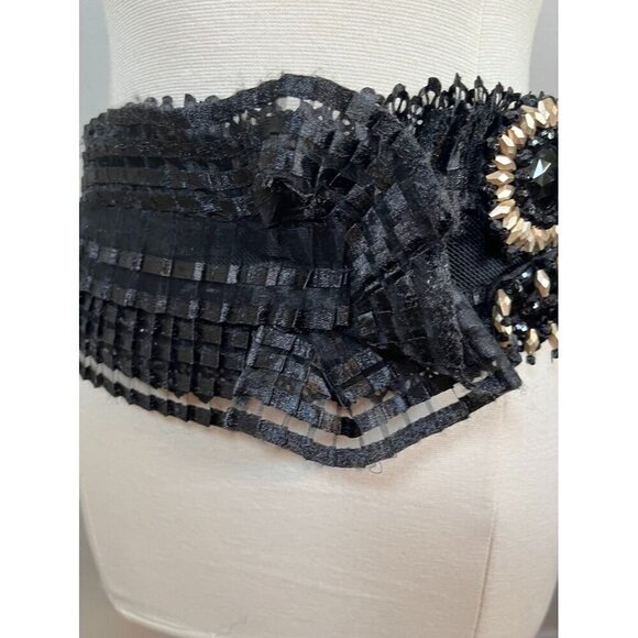 Icing Belt Black Goth Whimsigoth Fairy Snaps Punk Emo Beaded Grunge Boho Retro - Picture 4 of 10